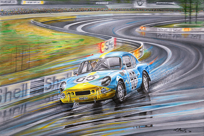 Sogno-di-una-Triumph-GT6R-a-Le-Mansacquarello-cm-60x40